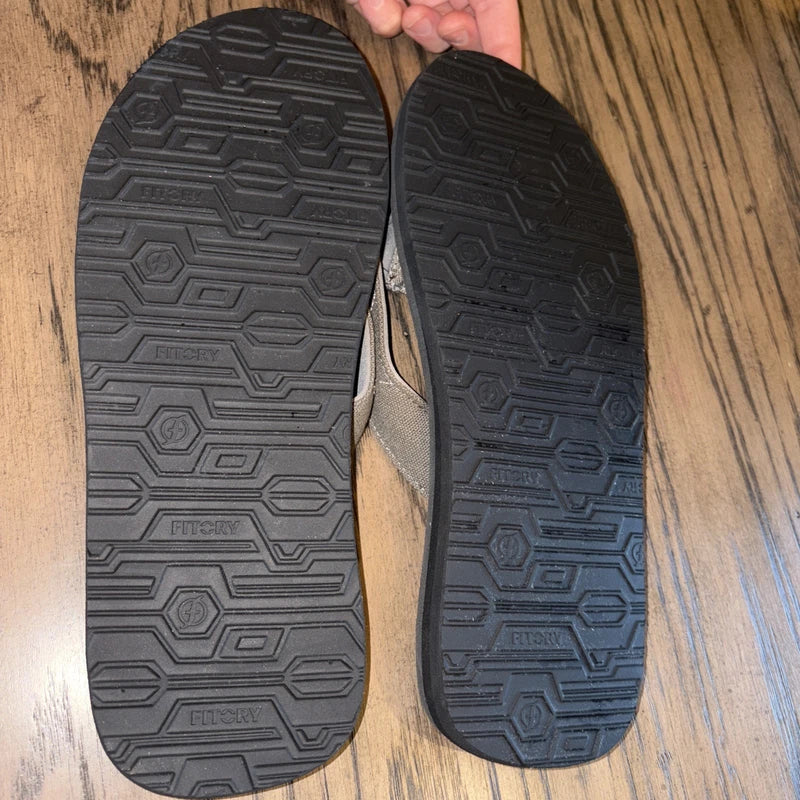 FITORY Men's Flip-Flops, Thongs Sandals Comfort Slippers for Beach 11, Grey