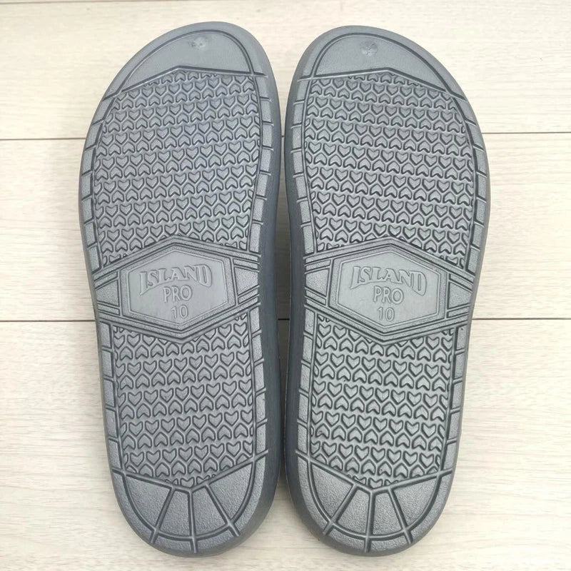 Island Slipper EVA Sandals Silver Size 10 US 28cm Mint with Box