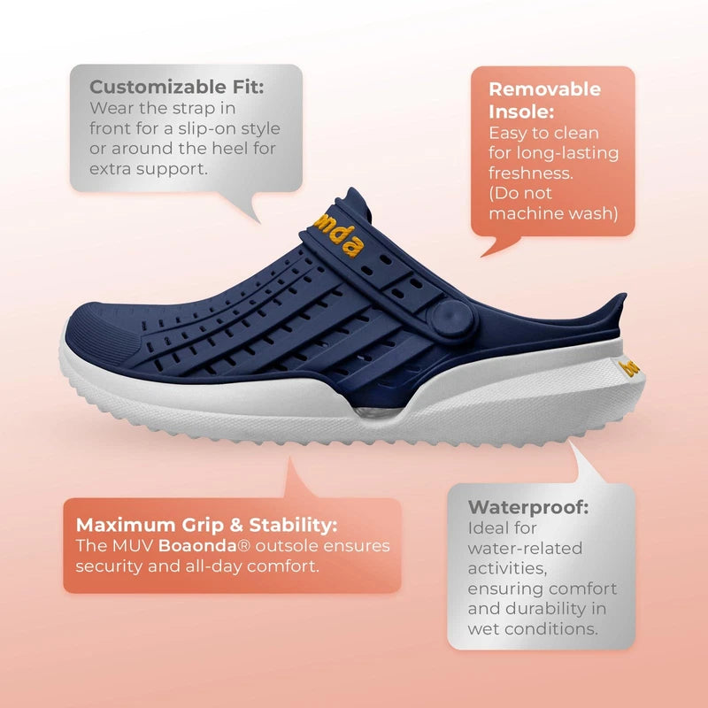 Flow Men's Quick-Dry Garden Clogs - Waterproof Outdoor Beach Sport Slippers