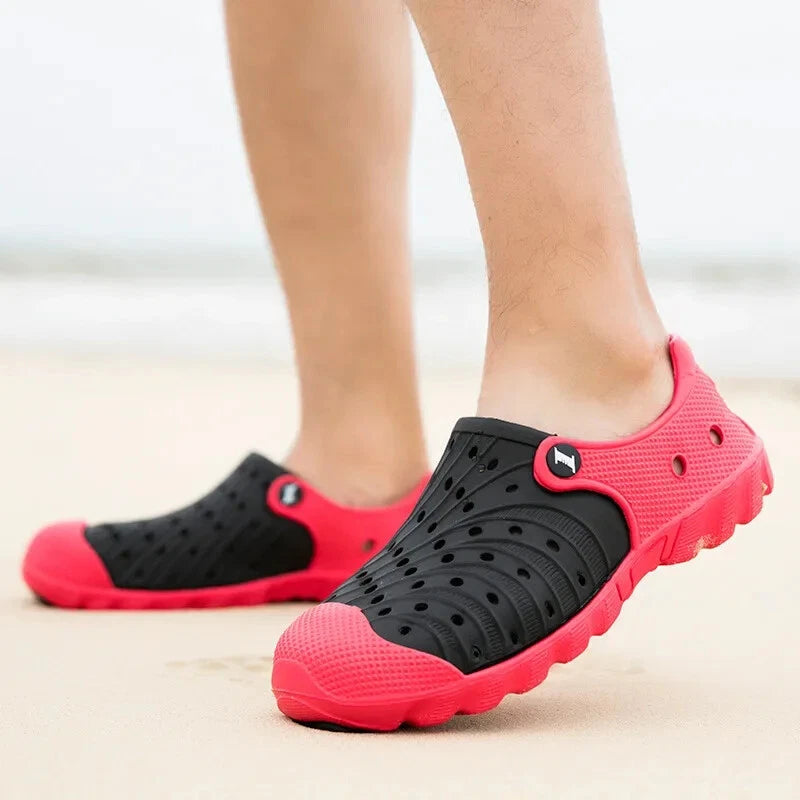 2025Men Summer Outdoor Beach Slippers Wearing Sandals Outside Sandals Beach Hole
