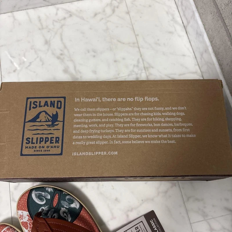 Island Slipper Men’s Hawaii Sandals Size 7 US 8 UK Mint Unused Boxed