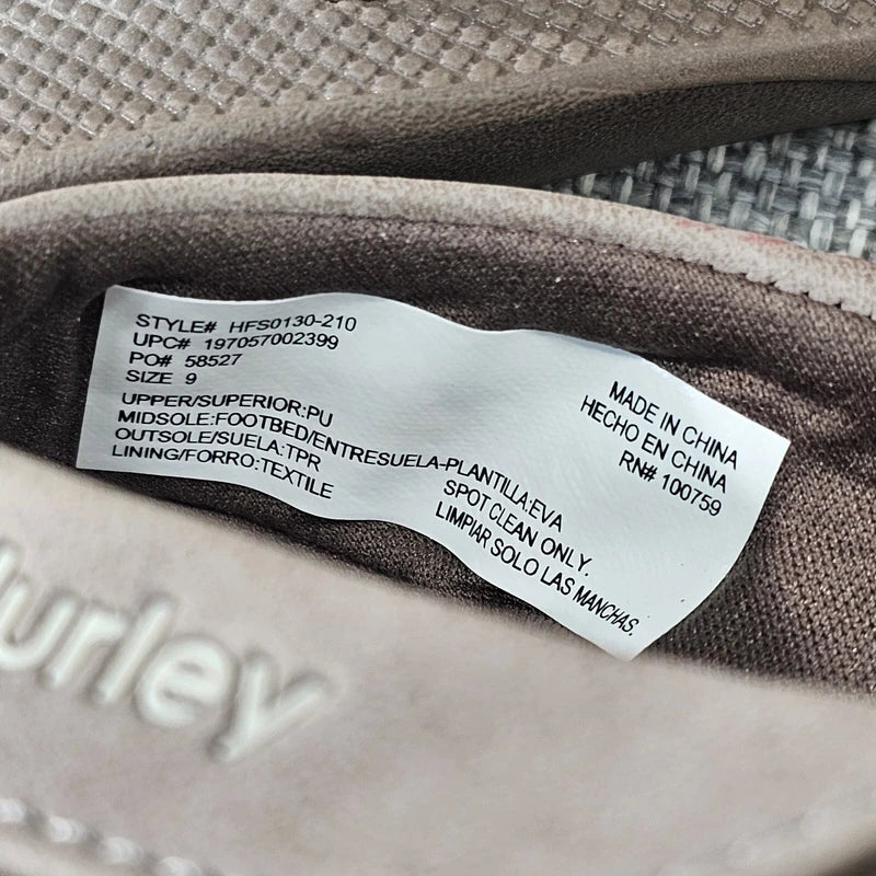 Hurley Brand Men's Flip Flops Size 9 Slippers #HFSO120-210 Sandals