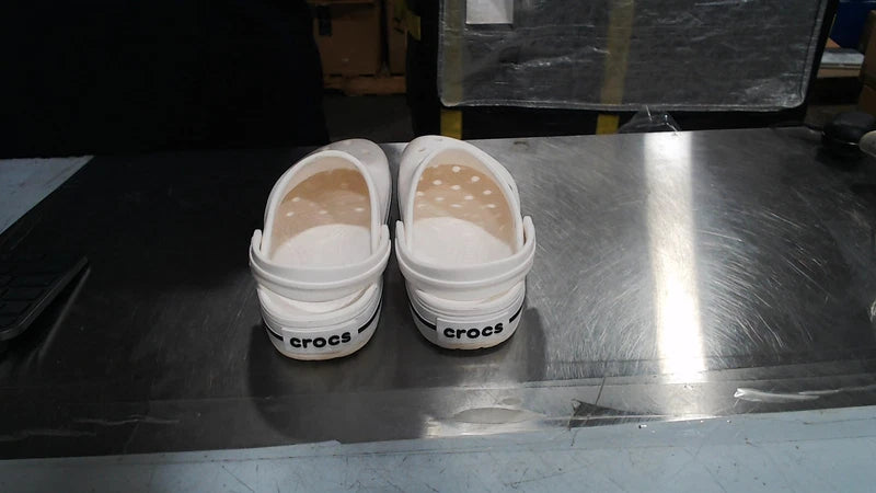 LikeNew_Crocs Unisex Men's and Women's Crocband Clog, Wh_White_7 Women/5 Men