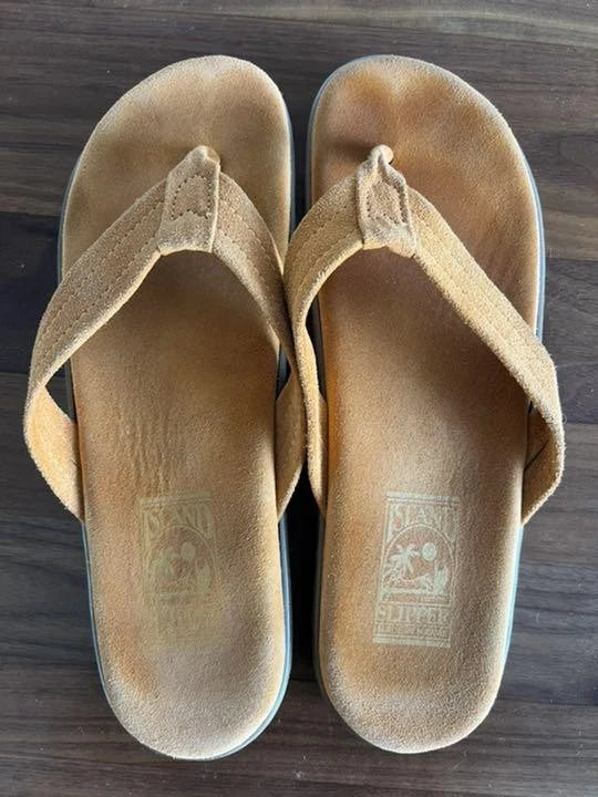 Island Slipper United Arrows Orange Suede Sandals 11 US/UK Mint with Box