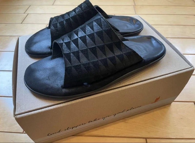 Island Slipper Pilgrim Surf+Supply PTS705 Black Shower Sandals 25.5cm Pre-Owned