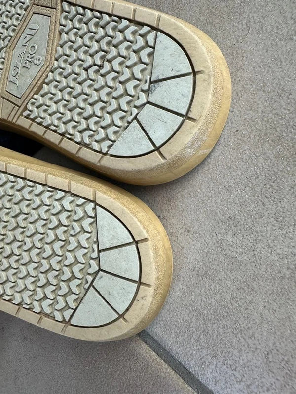 Island Slipper Navy Suede Sandals 26cm Beach Slides Rubber Sole