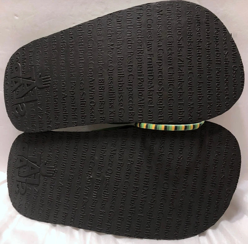 FatSlap Basil Beach Slippers Sandals Sz 11 US w/Carry Bag Green Gray Swedish
