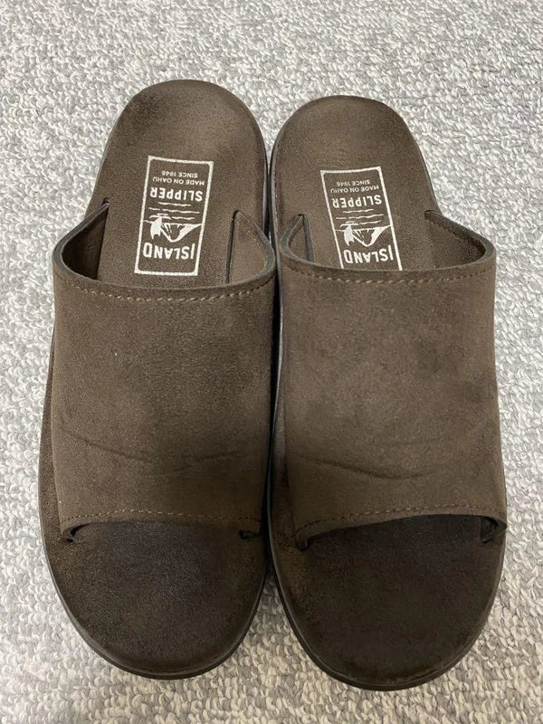 Island Slipper Beams Brown Slip-On Shoes 8 US/26cm Pre-Owned No Box