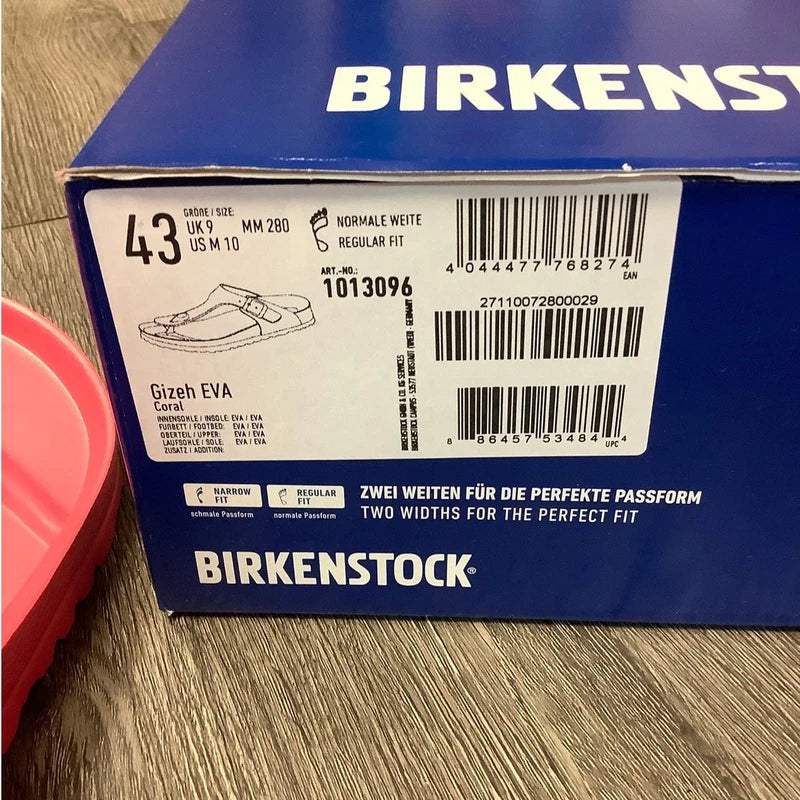 Birkenstock Womens 43/M10 Coral Pink Gizeh Eva Thong Sandals Slip On P3-6