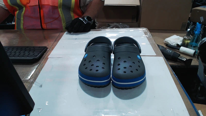 LikeNew_Crocs Unisex-Adult Crocband Clog, Charcoal/Ocean, 6 Men/8