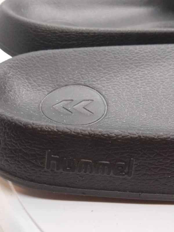 HUMMEL LARSEN ~ Slides Sz 46 - Men 12 Women 13.5 ~ Black/White Sport Sandals