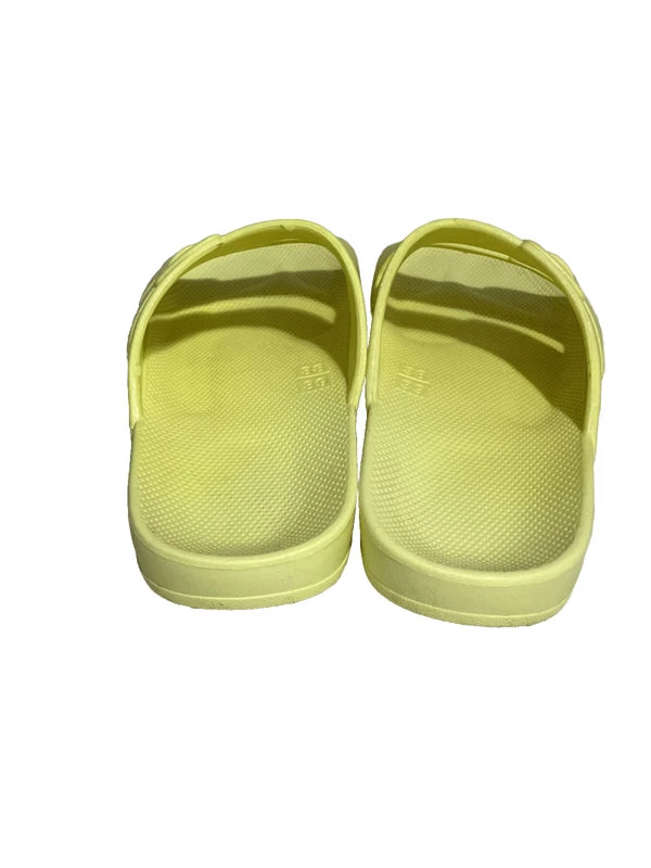 Freedom Moses Two Band Slide Yellow Women’s Unisex Casual Sandals Slippers
