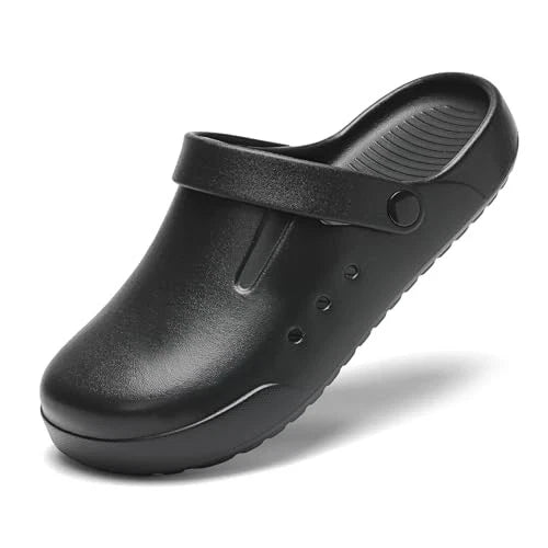 Clogs for Men and Womens Garden Shoes Slip-on 9.5-10 Women/9-9.5 Men Black