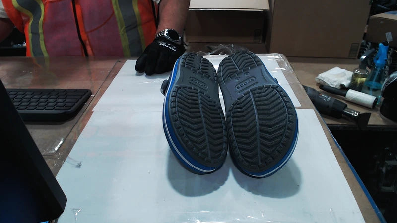 LikeNew_Crocs Unisex-Adult Crocband Clog, Charcoal/Ocean, 6 Men/8