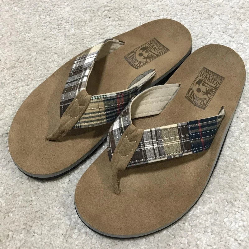 Island Slipper Suede Sandals Men 9 US 27cm Mint Slip-On Shoes