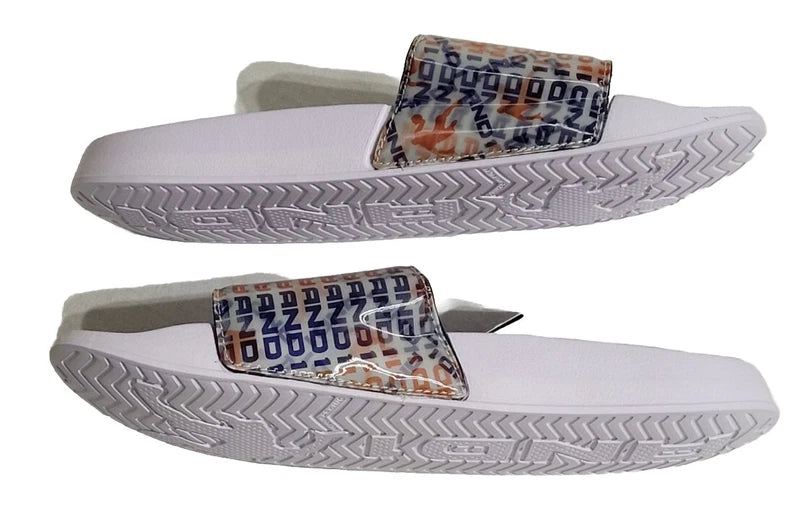 AND 1 Men's Size 12 White Sandals Slip-on Crossover Slides Slippers New