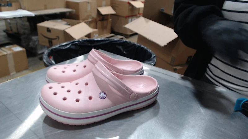 LikeNew_Crocs Unisex Men's and Women's Crocband Clog (Re_Pink Lemonade/White11