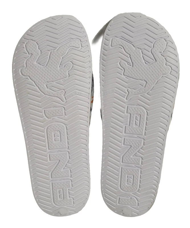 AND 1 Men's Size 12 White Sandals Slip-on Crossover Slides Slippers New