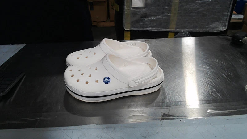 LikeNew_Crocs Unisex Men's and Women's Crocband Clog, Wh_White_7 Women/5 Men