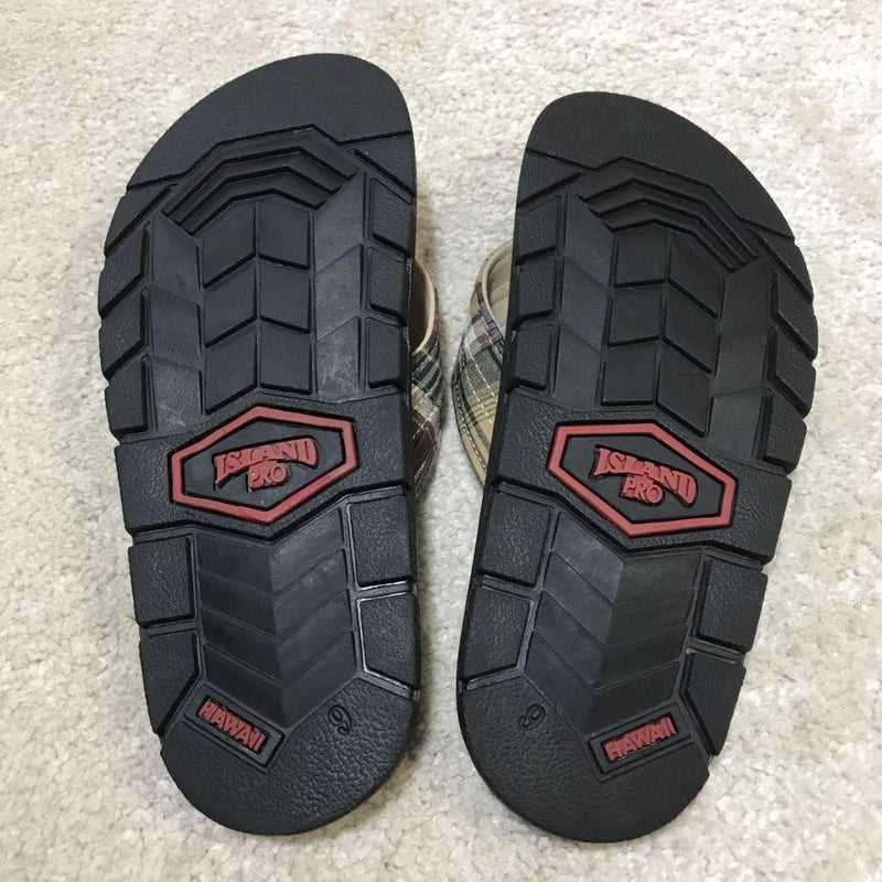 Island Slipper Suede Sandals Men 9 US 27cm Mint Slip-On Shoes