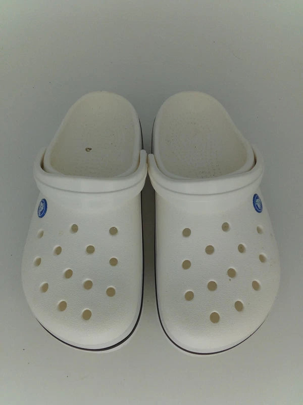 Crocs Unisex Crocband Clog Sandals, White, Men's 5/Women's 7