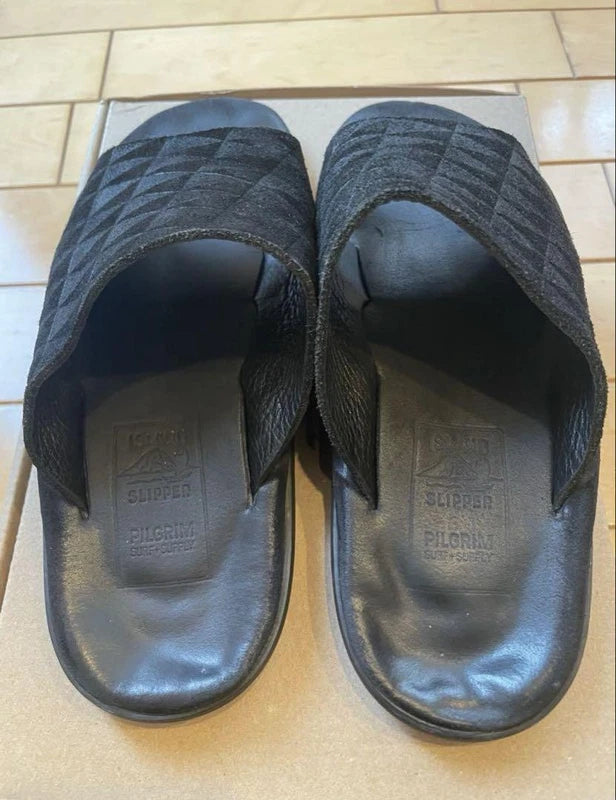 Island Slipper Pilgrim Surf+Supply PTS705 Black Shower Sandals 25.5cm Pre-Owned