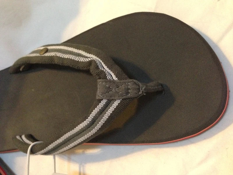 GAP men Beach Home slippers flip flops medium Size 11 rubber textile grey Brown