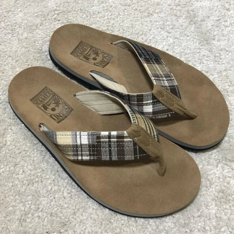 Island Slipper Suede Sandals Men 9 US 27cm Mint Slip-On Shoes