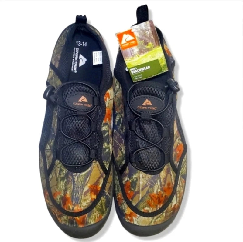 #467 New Camo Ozark Trail Mens Multi Toe Water Sand Shoes Camoflauge 13 14 13/14