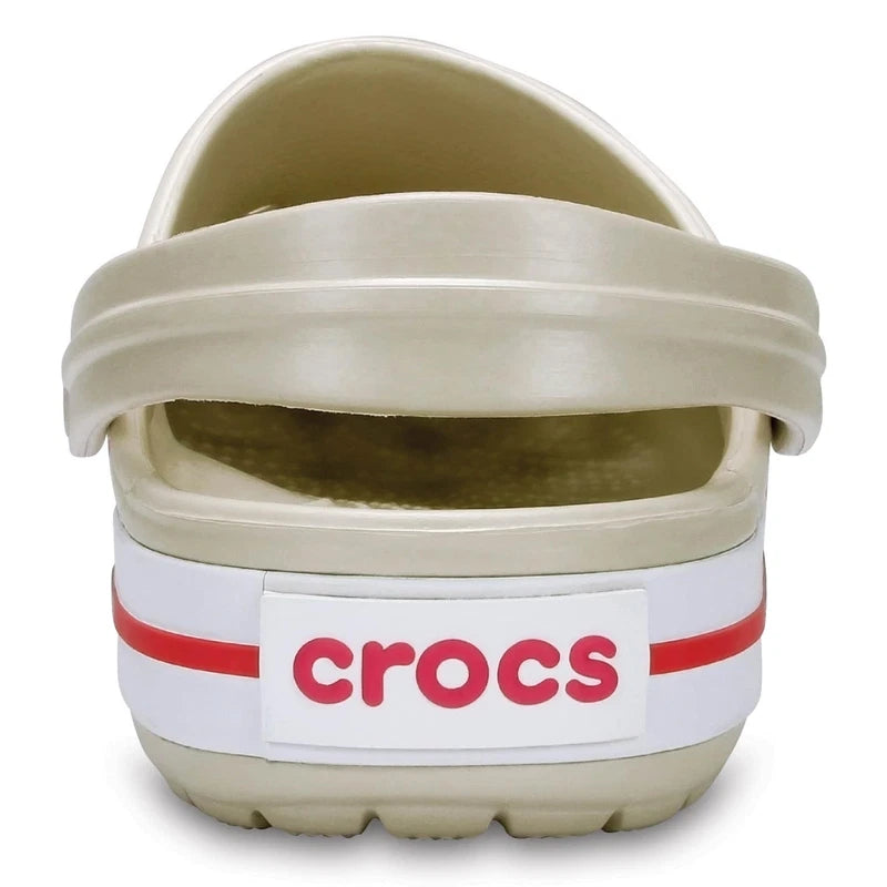 Crocs Unisex Men's and Women's Crocband Clog, Stucco/Melon, 9 Women/7 Men