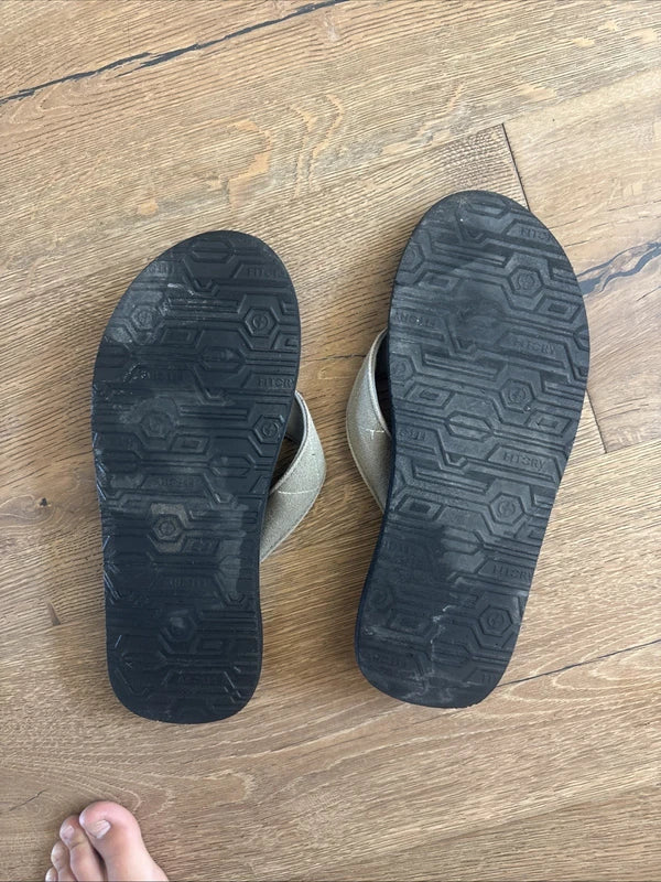 FITORY Men's Flip-Flops, Thongs Sandals Comfort Slippers for Beach 11, Grey