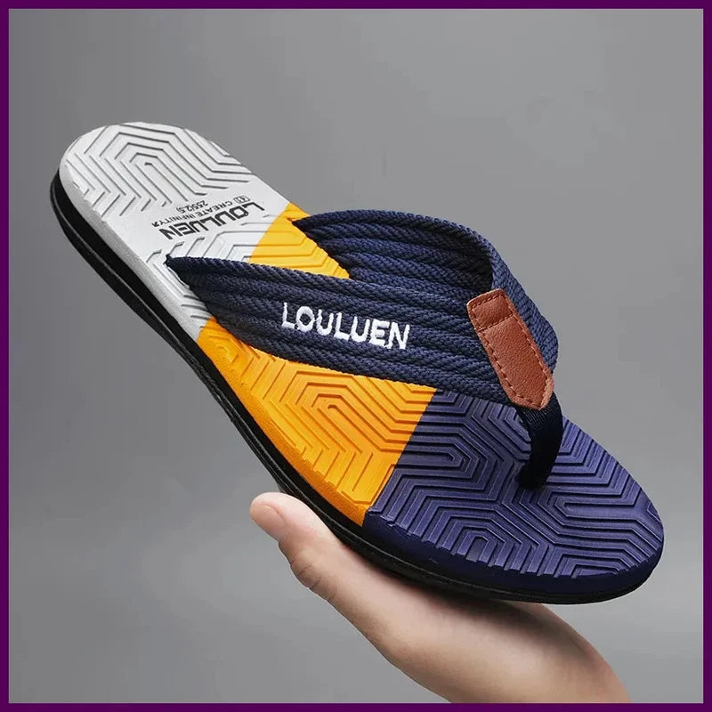Fashion Men Light Flip Flops Slides Summer Anti-skid Man Slippers Outdoor Beach
