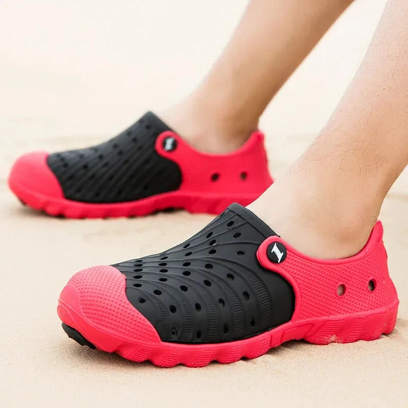 2025Men Summer Outdoor Beach Slippers Wearing Sandals Outside Sandals Beach Hole