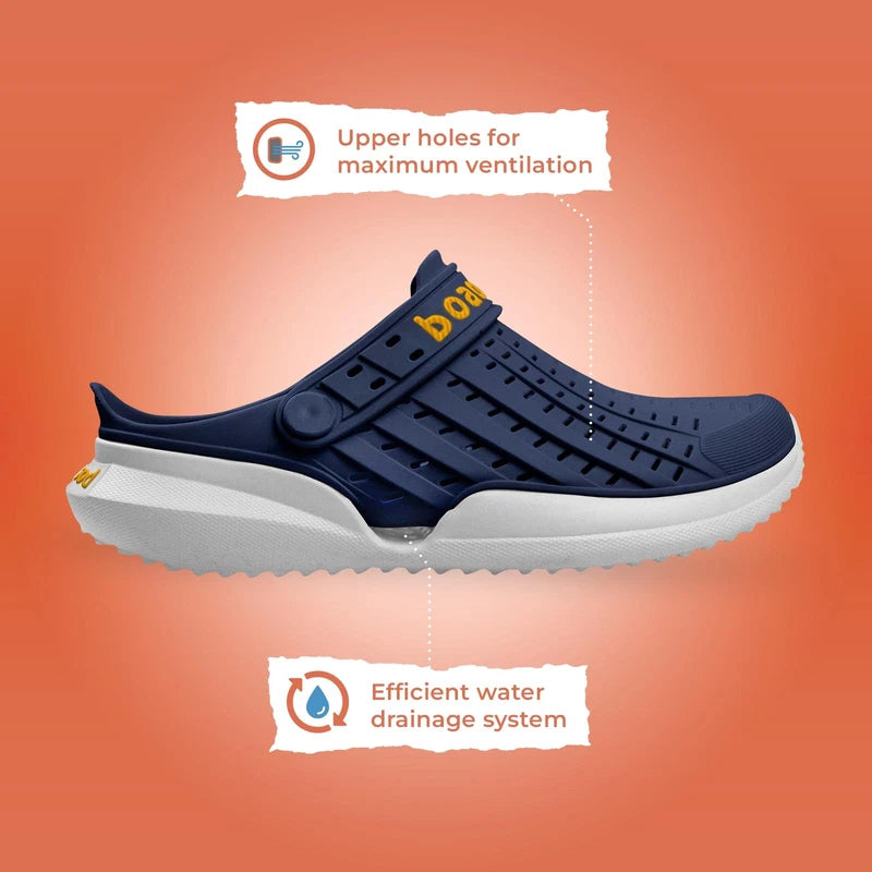 Flow Men's Quick-Dry Garden Clogs - Waterproof Outdoor Beach Sport Slippers